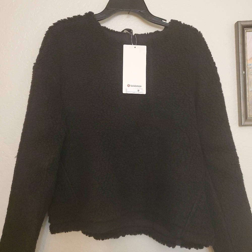 NWT Lululemon Whenever Wool Black Crew Sweater Wom